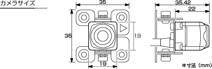 バックカメラ　サイズ