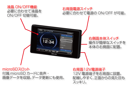 レーダー探知機 ZERO 62V | COMTEC 株式会社コムテック