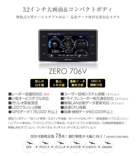ドライビング・セーフティ・センサー ZERO 706V | COMTEC 株式会社 