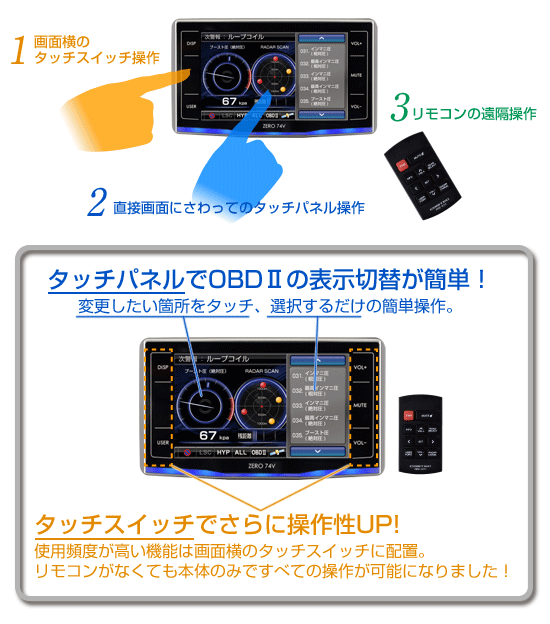 レーダー探知機 ZERO 74V